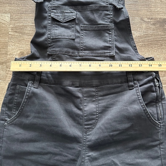 Free People Washed Denim Black Overalls size 26 - Picture 2 of 8